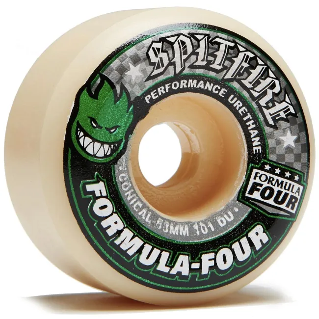 Roda Spitfire Formula Four Conical 53mm 101Du White Green